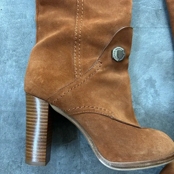 Marc by Marc Jacobs Knee High Suede Boots Pull On Women size 36.5 US 6.5 - Picture 3 of 4